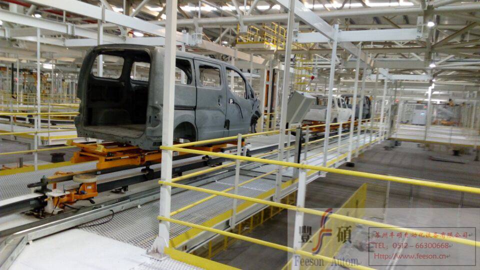 Automobile skid assembly line